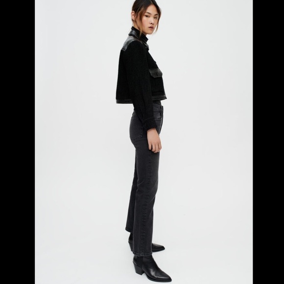 MAJE Faded Black High Rise Jeans - Picture 1 of 7